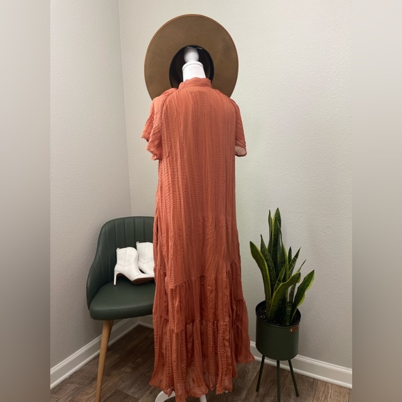 NWT - Listicle Petite Friendly Camel Boho Cottagecore Fall MIDI Dress - Picture 6 of 14
